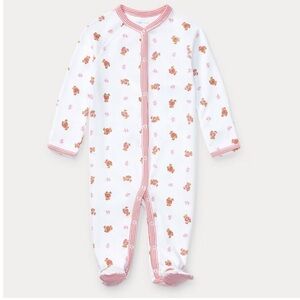 Ralph Lauren White and Pink Floral Kids Footie